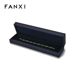 FANXI Custom velvet silk Deep Blue Long chain box