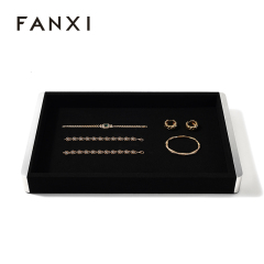 FANXI Custom Microfber Black Jewelry plate