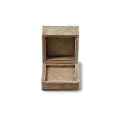 FANXI Custom paper velvet Coffee color Ring Box