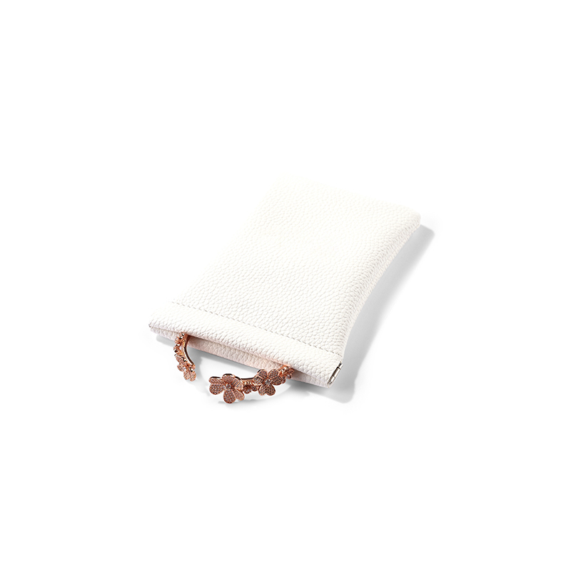 FANXI Custom leatherette paper White pu pouch