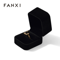 FANXI Custom Velvet Black Ring Box