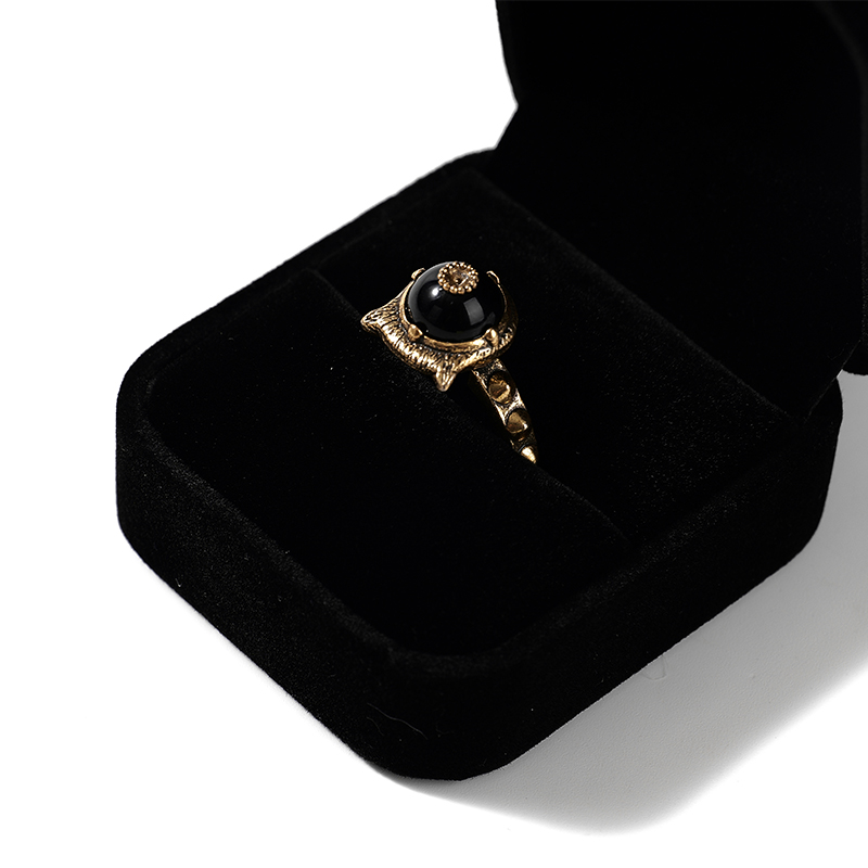 FANXI Custom Velvet Black Ring Box