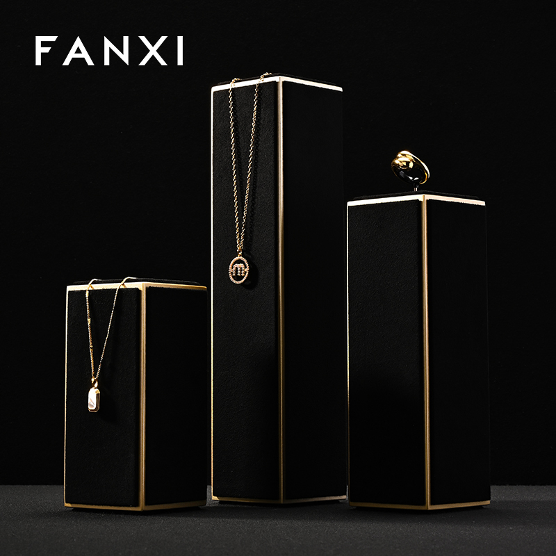 FANXI Luxury Black Baking paint Jewelry display set series