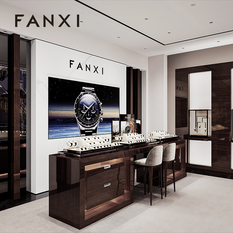 FANXI Fashion glossy finish Black Watch Combination Set Series