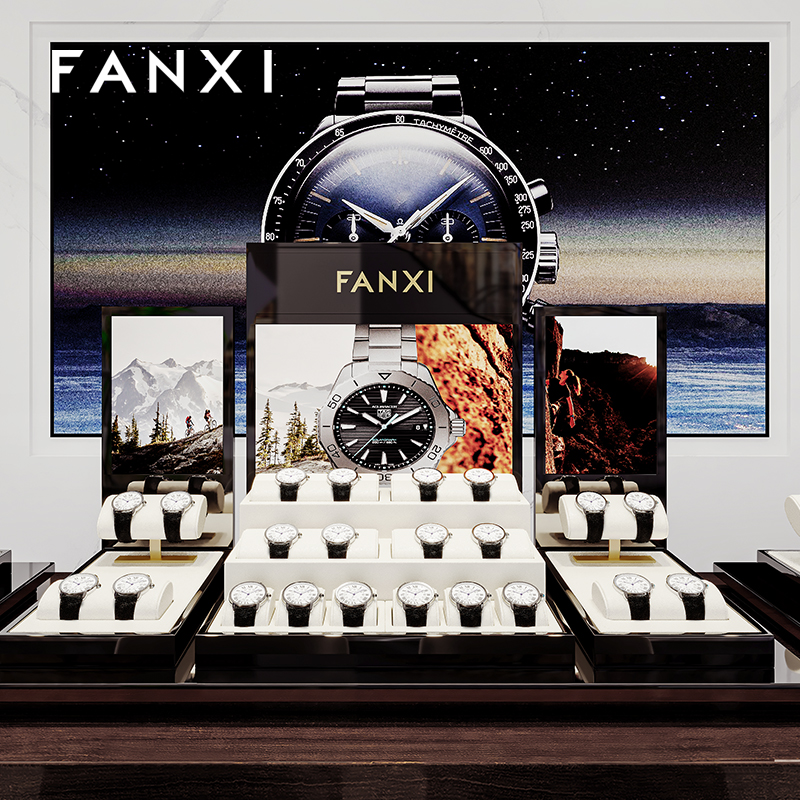 FANXI Fashion glossy finish Black Watch Combination Set Series