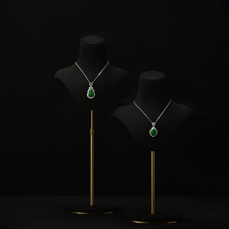 FANXI Luxury microfiber polychrome jewelry bust