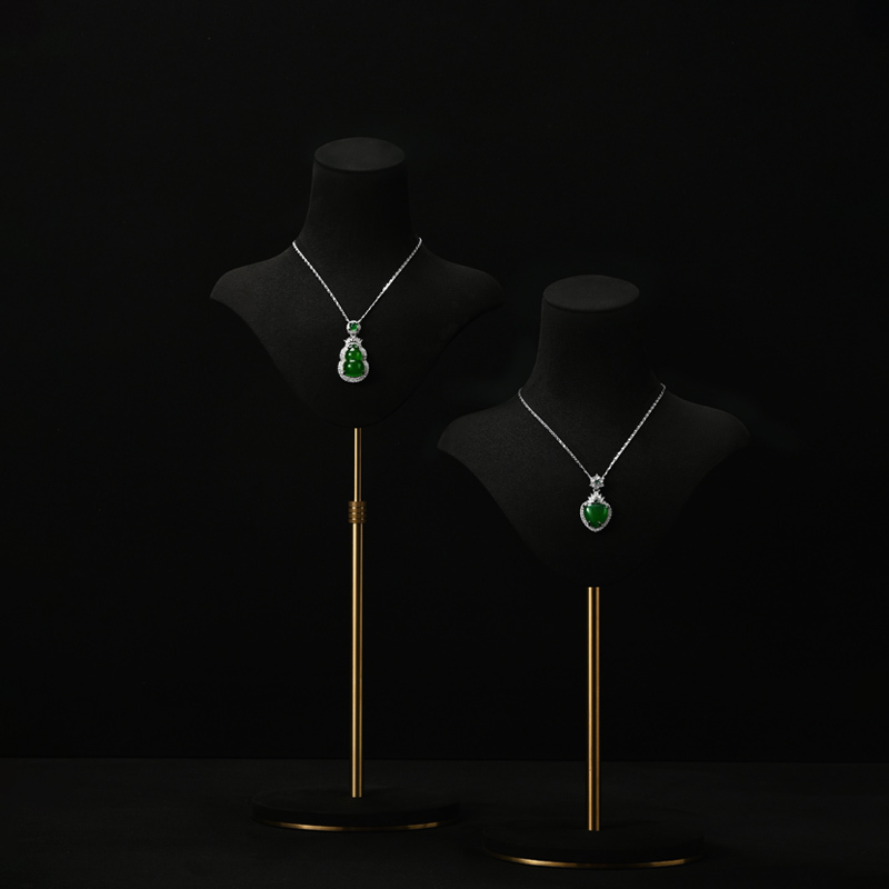 FANXI Luxury microfiber polychrome jewelry bust