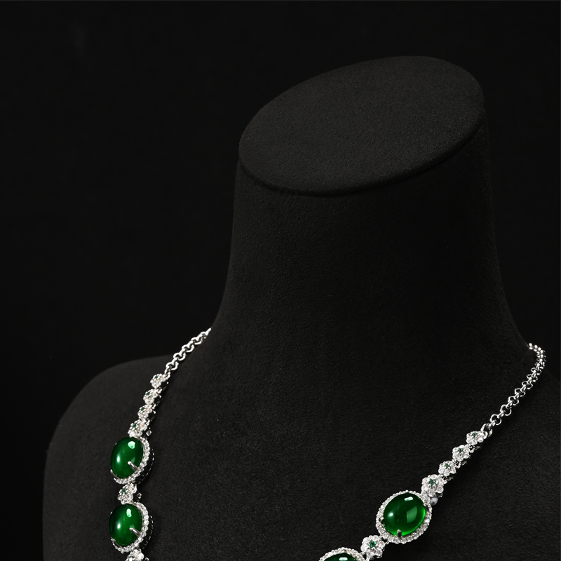FANXI Luxury microfiber polychrome jewelry bust
