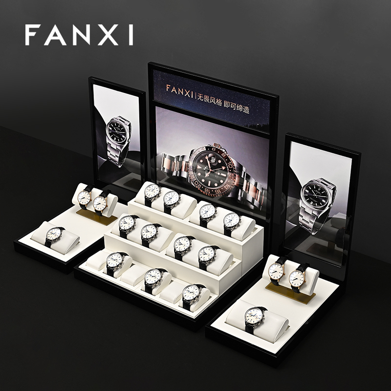FANXI Fashion glossy finish Black Watch Combination Set Series