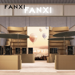 FANXI Luxury Black Baking paint Jewelry display set series
