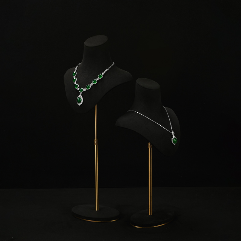 FANXI Luxury microfiber polychrome jewelry bust