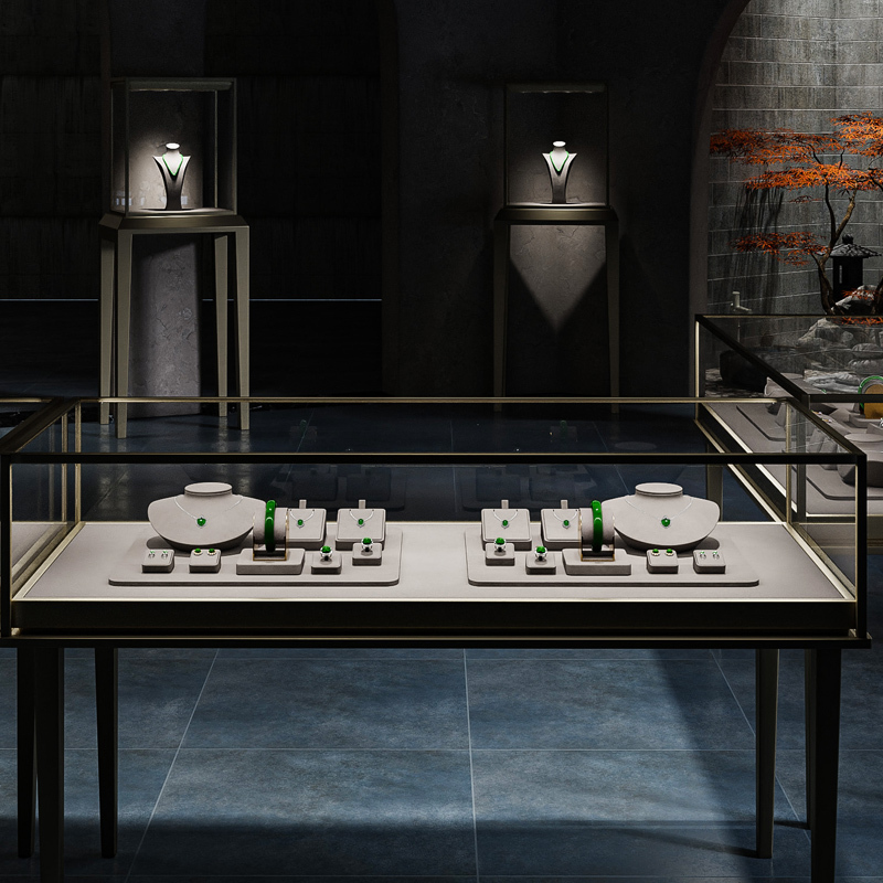 FANXI High end Gray Microfiber jewellery display set