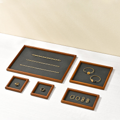 FANXI Hot sale dark gray Solid wood Jewelry Display Plate