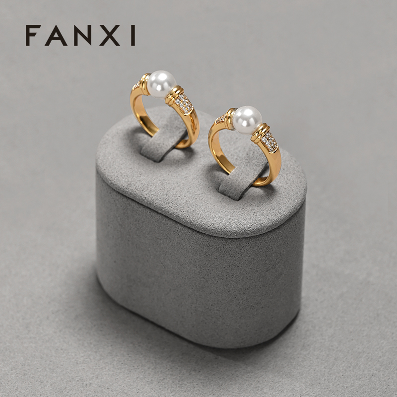 FANXI Hot sale Grey Microfiber Jewelry Combination Set