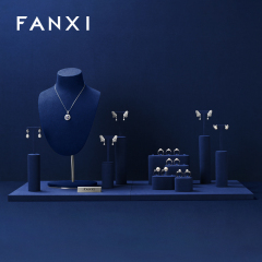 FANXI High end Blue microfiber Jewelry Display