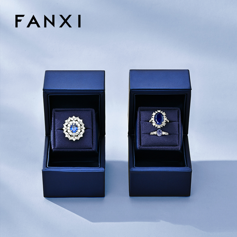 FANXI New arrival Blue cardboard Jewelry box