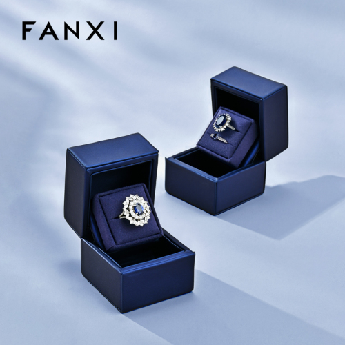 FANXI New arrival Blue cardboard Jewelry box