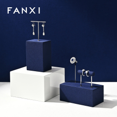 FANXI Fashion Blue Metal Jewelry display set