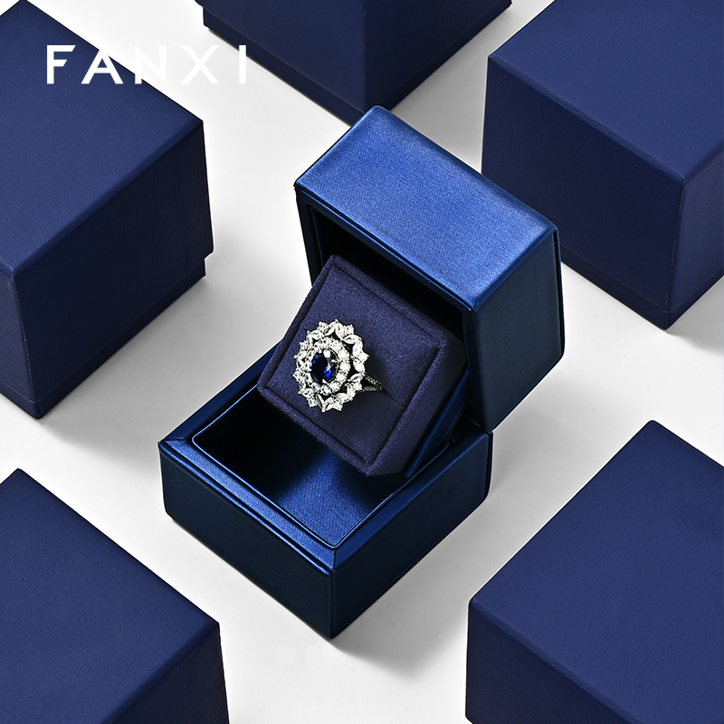 FANXI New arrival Blue cardboard Jewelry box