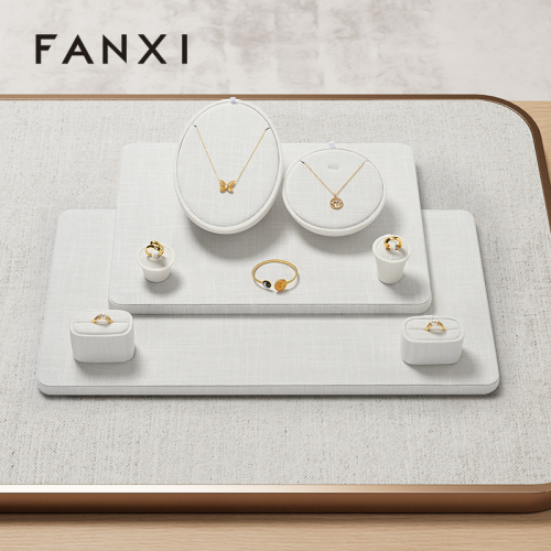 FANXI Wholesale Original color Linen Jewelry Combination Set