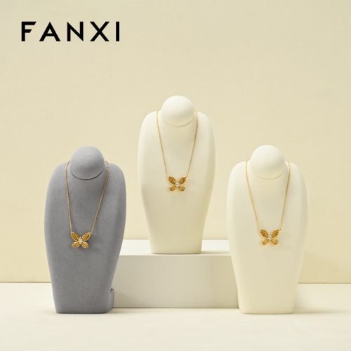 FANXI Hot sale Polychrome Silk Jewelry bust