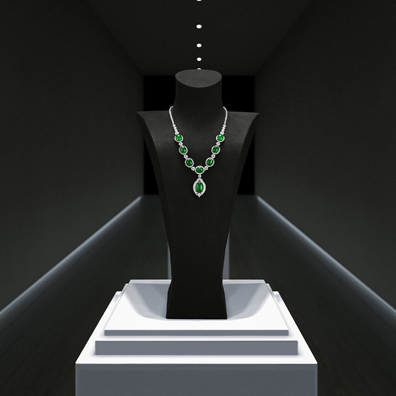 FANXI Wholesale microfiber polychrome jewelry bust