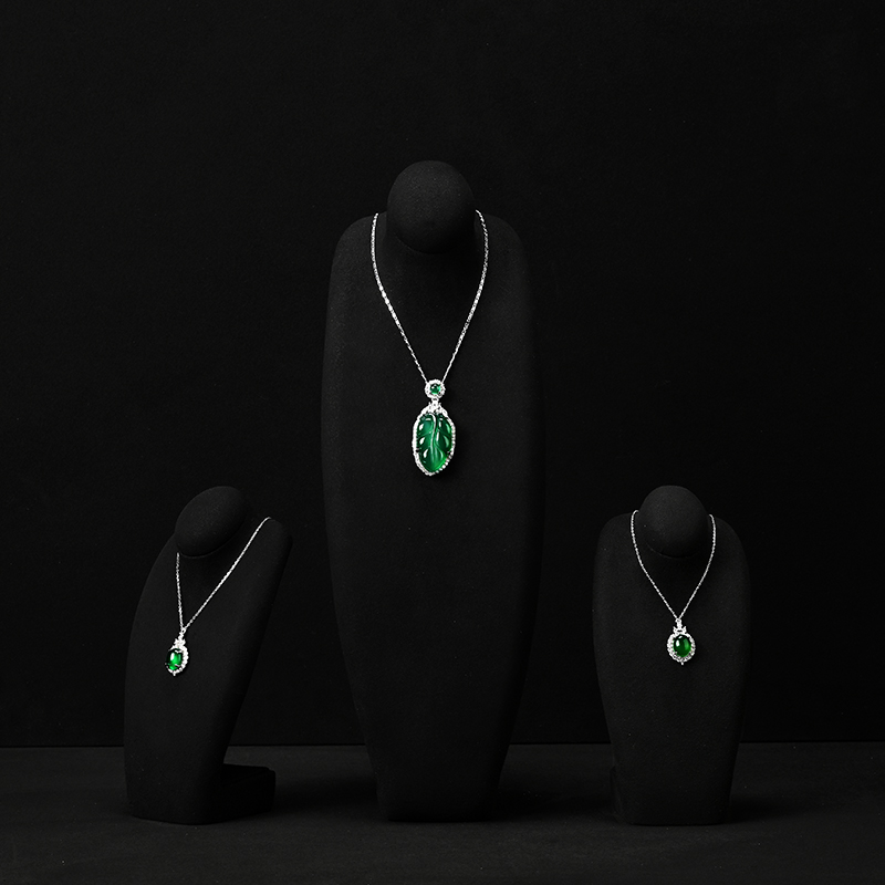 FANXI New arrival colorful microfiber jewelry bust