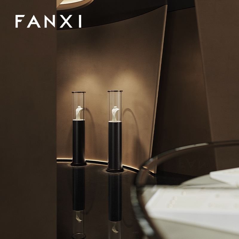 FANXI New arrival off white microfiber jewelry bust