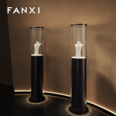 FANXI New arrival off white microfiber jewelry bust