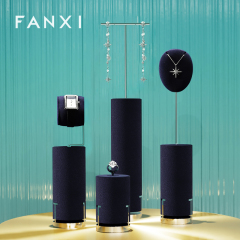 FANXI High quality Blue Metal Jewelry display set
