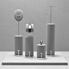 FANXI high quality Grey Microfiber custom jewelry display