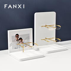 FANXI Fashion White Leather metal Jewelry Display