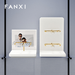 FANXI Fashion White Leather metal Jewelry Display