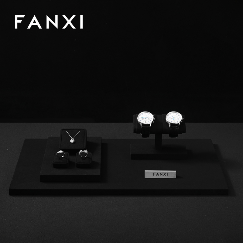 FANXI New arrival Polychrome Sackcloth Jewelry stand