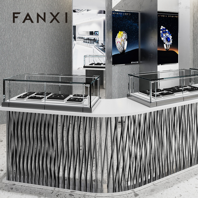 FANXI Factory Black Leather Jewelry Display