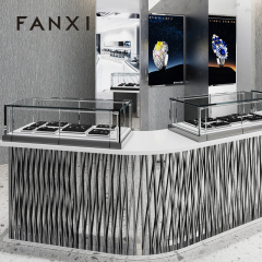 FANXI Factory Black Leather Jewelry Display