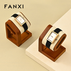 FANXI Luxury beige Woodeny Watch display stand