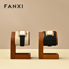 FANXI Luxury beige Woodeny Watch display stand