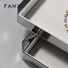 FANXI Hot sale glossy silver metal Jewelry Display Plate