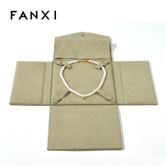 FANXI Custom grayish green microfiber neckalce holder