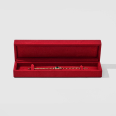 FANXI Custom red microfiber jewelry box