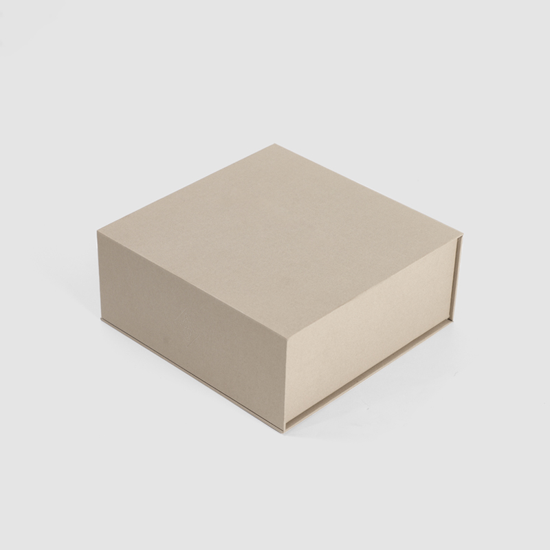 FANXI Custom light khaki paper velvet jewelry box