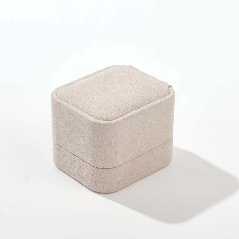 FANXI Custom beige leatherette paper jewelry box