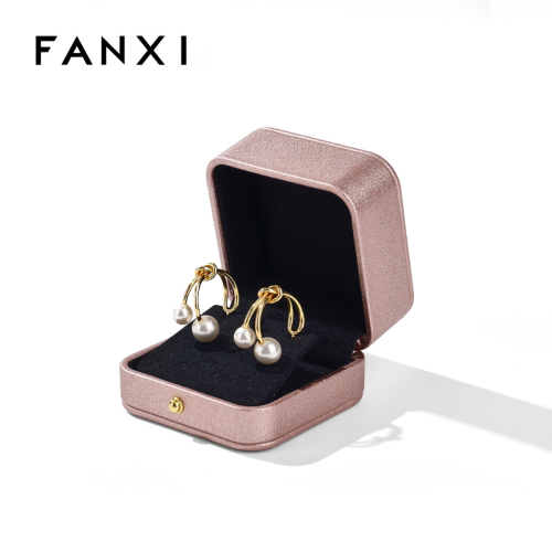 FANXI Custom pink microfiber jewelry box