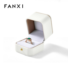FANXI Custom off white microfiber jewelry box