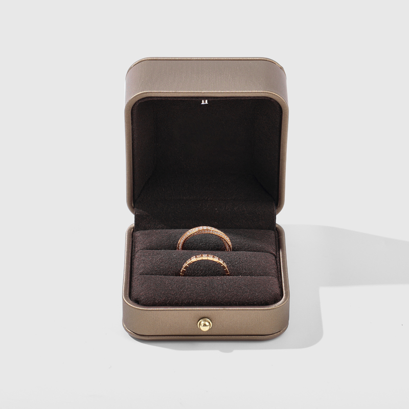 FANXI Custom light brown leather jewelry box