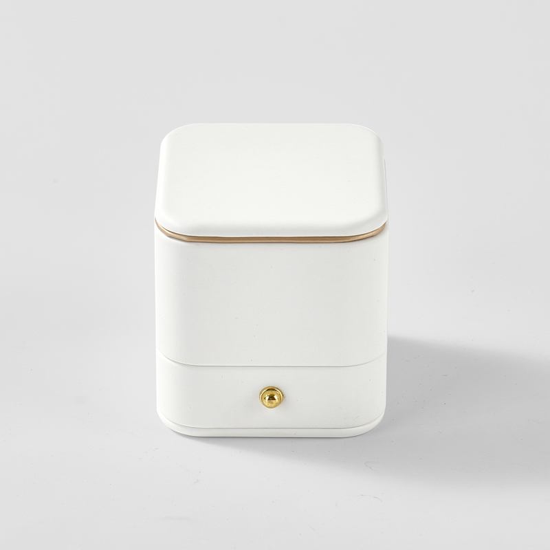 FANXI Custom off white microfiber jewelry box