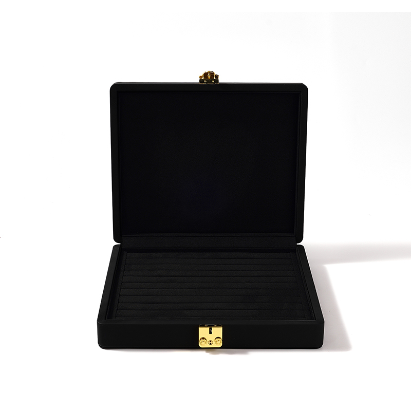 FANXI Custom blue PU and microfiber ring box