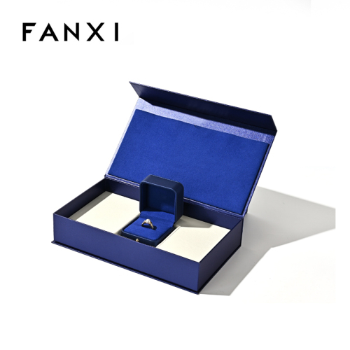 FANXI Custom blue microfiber inside jewelry box