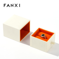 FANXI Custom white velvet inside ring box